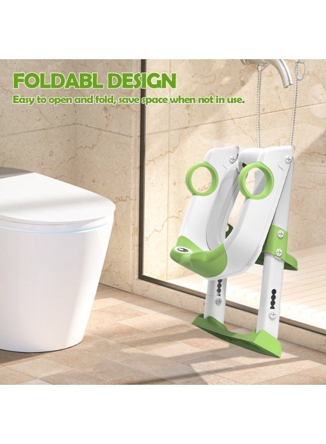 ممز بلانيت مقعد تدريب على استخدام النونية فيرست بوتي للأطفال، مقعد مرحاض 2 في 1 للتدريب على استخدام النونية، كرسي صغير للحمام واقي من الرذاذ ووسادة مضادة للانزلاق -سلم حمام للأطفال -سلم متعدد الاستخدامات -أدوات تدريب الأطفال على الحمام -أدوات حمام للأطفال - Image 5